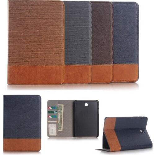 Business Wallet Leather Case for Samsung Galaxy Tab A 9.7" T550 Tablet Support stand Cover with Card Solt for T555 T551+Film+Pen