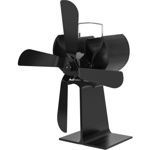 4 Blades Wood Stove Fireplace Fan - Silent Motors Heat Powered Circulates Warm/Heated Air Eco Stove Fan For Gas
