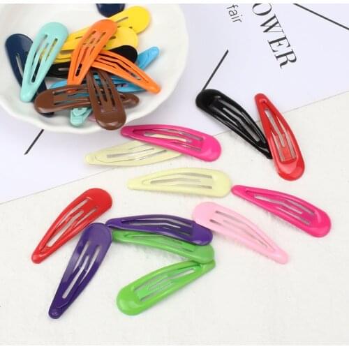 2Pcs/Lot Children 5cm Hair Clip Cute Candy Colors Hairgrips Girls Metal Barrettes Headdress Korean Fashion Hair Accessories Gift