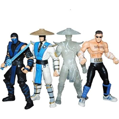 Mortal Kombat Sub-Zero Raiden Luminous Johnny Cage Joints Movable Action Figure Model Ornament Children Toys
