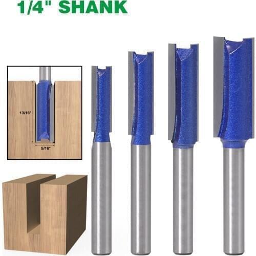 1PC 1/4" 6.35MM Shank Milling Cutter Wood Carving 1/4" 5/16" 3/8" 1/2"Cutting Diameter Straight Woodworking Router Bit Carpenter