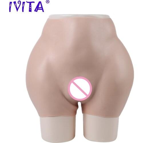 IVITA Artificial Realistic Silicone Fake Faux Vagina Panty for Man Crossdresser Transgender Drag Queen Shemale Hip Up Underwear