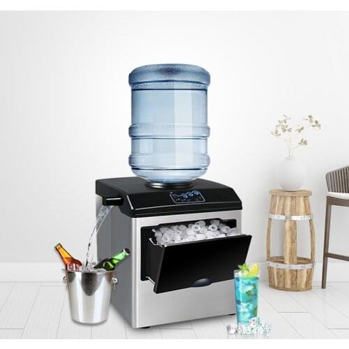 Commercial Ice Maker Household Square Ice Making Machine Mini Ice Cube Maker Stainless Steel Ice Machine