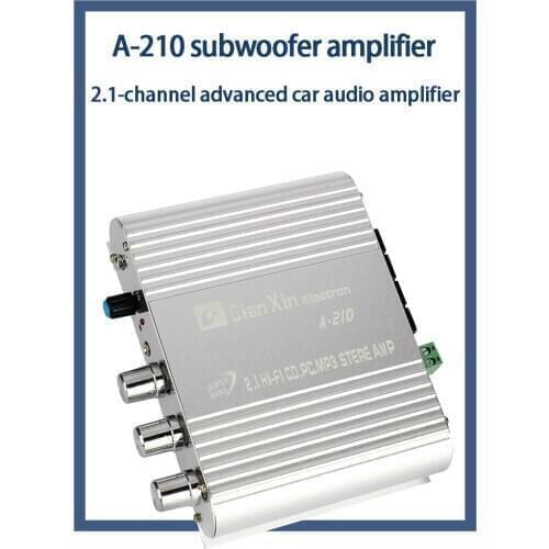 KYYSLB 40W*2 4-8ohm DC12-15V A-210 Power Amplifier 2.1 Channel Car Speaker Power Amplifier