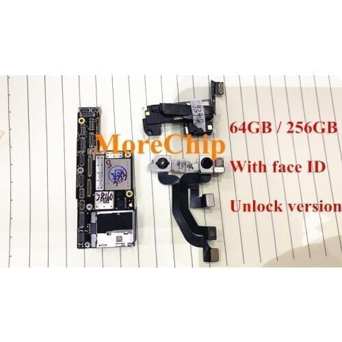 For iPhone XS OK Board With Face Recognition ID Unlocked Free Clean Motherboard Mainboard 64/256GB Logic Board 100% Good Working