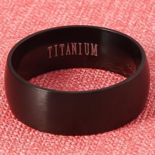 Fashion Mens Black Titanium Ring Matte Finished Classic Engagement Anel Jewelry For Male Wedding Bands