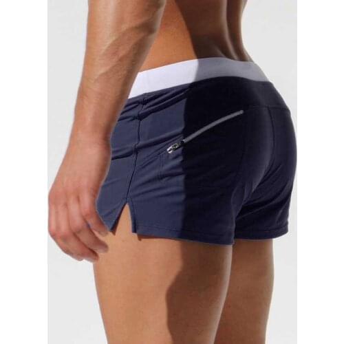 Fashionable Back Pocket Design Mens Swimming Trunks Boxer Beach Shorts Breathable and Quick-drying Pants Surfing