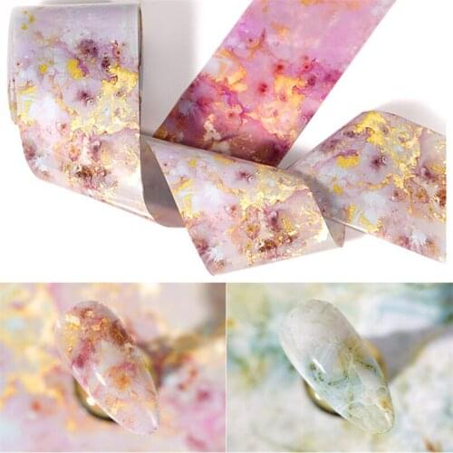 Nail Sticker Packaging Nail Decoration Accessories Starry Sky Series Marble Pattern Hologram Transfer Aluminum Foil Gradient