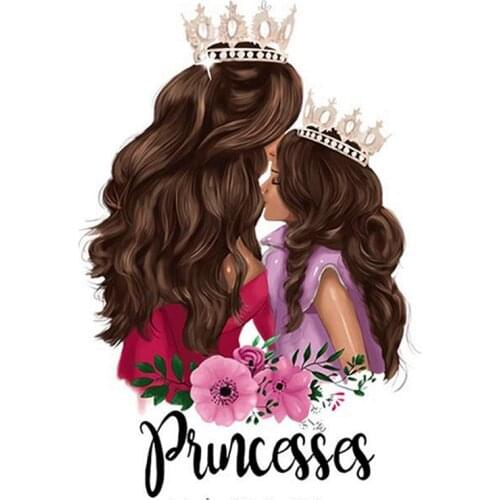 Patches for clothing Princess Mom Girl Picture Stickers Iron On Patch Transfer Strange Things Diy Clothes Painting Street Icon