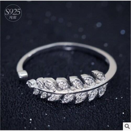 Exaggerated Handmade Crystal Leaf Rings Finger Jewelry For Women Retro Gothic Punk Creativity Jewelry 2021