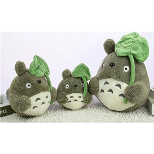 PP cotton fillings lovely totoro plush toy Lotus leaf totoro soft throw pillow toy Christmas gift h793
