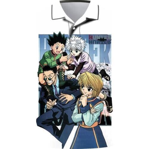 Hunter X Hunter Summer Short Sleeve Polo Homme Streetwear Men Camisas Ropa 3D Printed Polo Shirt Fashion Casual Harajuku Cool
