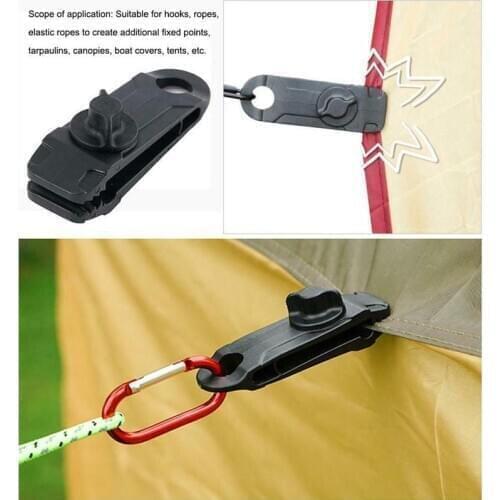 Tent canopy clip awning windproof fixed buckle plastic tent clip buckle wind accessories multi-function rope E6D3