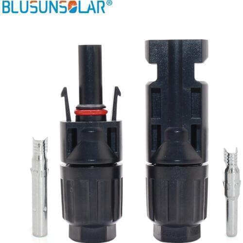 Blusunsolar 1pair TUV Approved IP67 Solar Pv Male Female Solar Panel PV Connector For PV Cable 2.5/4.0/6.0mm2 For Solar Project