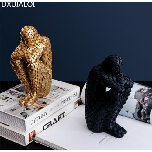 Modern minimalist living room soft decorations creative sculpture art character decorations Study Ornaments Nordic home decor