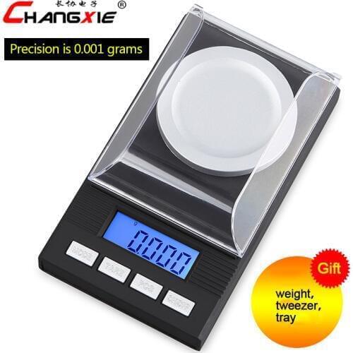 LCD Display Jewelry Cozinha Scale 10 piece/packet 50g / 0.001g Laboratory Medical Electronic Balance Digital Gram Weight Libra