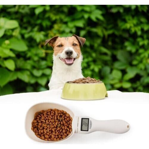 Dog Food Scale Spoon LCD Display Cat Feeding Bowl Measuring Meter Pet Supplies Weighing Measure Spoon Digital Display