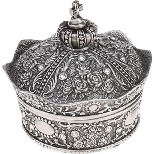 Vintage Jewelry Box Antique Crown Design Trinket Treasure Chest Storage （XXL） Dropshipping