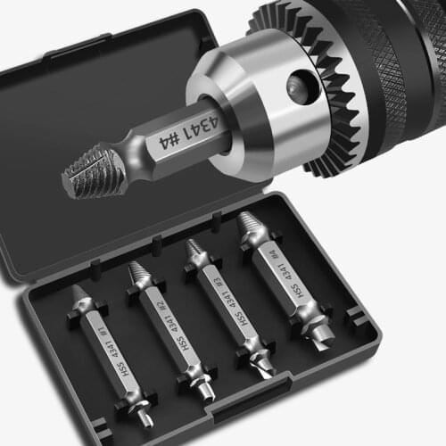 High Speed Steel Double Ended Screw Extractor Damaged Screw Extractor Drill Bit Extractor Drill Set Broken Speed Out Bolt Stud