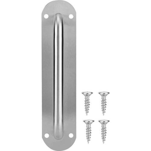 Stainless Steel Pull and Push Plate Door Access Door Pull Handle with Screws (Oval 280*65mm)