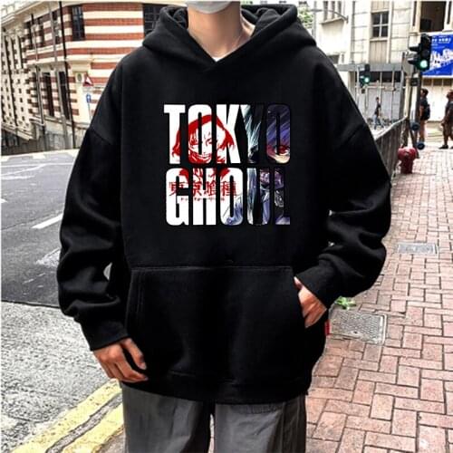 Japanese Anime Harajuku Tokyo Ghoul Printing Women Winter Hoodies Sweatshirts Unisex Cartoon Costume Pullover Oversized Hoodies