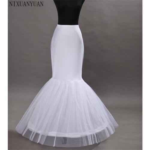2021 Women Mermaid Petticoat 1 Layer Ruffle Tulle Petticoat For Fistail Bridal gown Underskirt Wedding Accessories