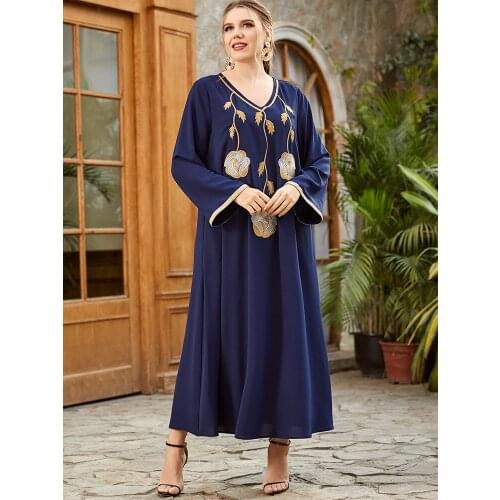 Vestidos Longo Turkey Islam Moroc Arabic Muslim Hijab Dress For Women Plus Size Abaya Dubai Kaftan Robe Longue Femme Musulmane
