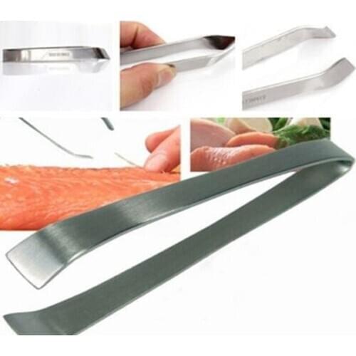 Stainless Steel Fish Bone Tweezers Remover Pincer Puller Tongs Pick-Up Seafood Tool Crafts Fish Cleaner Kitchen Gadgets