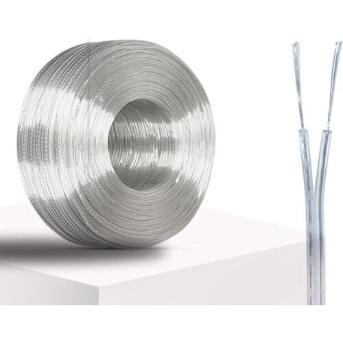 2468 28AWG NO.28 2 Core Flat Transparent Parallel Line DC Power Cable Light Bar Strip Wire