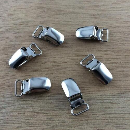 Small 30pcs 10mm silver Metal cover circular Pacifier Suspender mitten Clips Holders For Project Craft