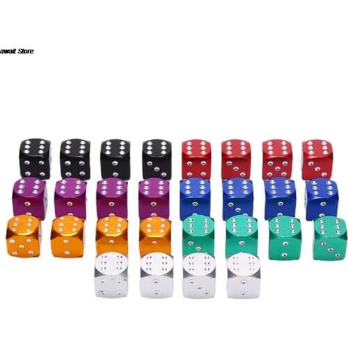 4pcs Dice Shape Car Truck Wheel Tire Air Valve Stem Cover Dust Cap Bicycle Valve Accessories