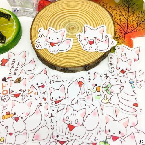 40 Pcs Naughty white Cartoon Sticker Waterproof For book Laptop Moto Skateboard Luggage Guitar Furnitur Decal Toy Stickers