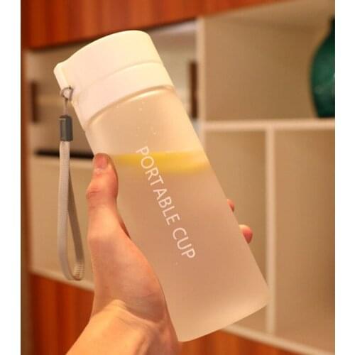 600mlPortable travel cute cartoon outdoor fashion transparent creative frosted sports plastic water cup space cup gift