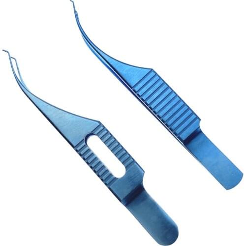 75mm Dental tweezers Colibri beaked fine pierse tips Toothed Forceps ophthalmic Forceps