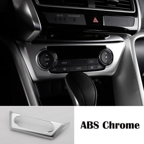 ABS Matte Carbon Fibre For Mitsubishi Eclipse Cross 2017 2018 Accessories Car Air Conditioner Adjustment Switch Panel Cover Trim