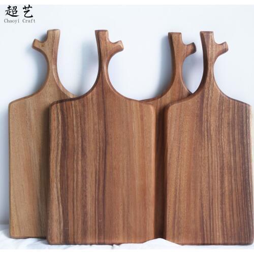 Acacia wood branch shape cutting board whole wood creative cutting board cutting fruit bread with handle cutting board