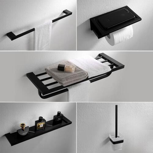AUSWIND Classica black oiled bronze bathroom accessories Square Bathroom Hardware Set bathroom products SUS 304 Stainless Steel