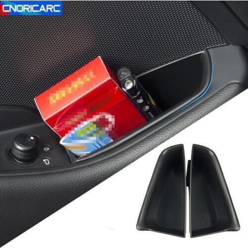 Car Styling Front Rear Door Armrest Storage Box Trim For Audi A3 8V 2014-2018 Door Armrest Holder Interior Accessories