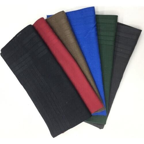 12 Pack Solid Colors Handkerchiefs 100% Pure Cotton Pocket Squares Bandanas