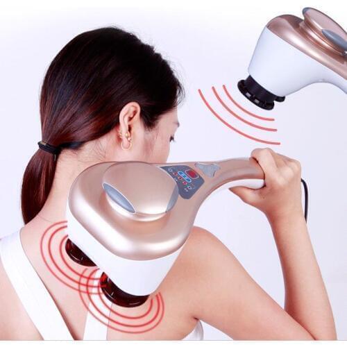 Double massage stick electric massager neck shoulder waist with beating the multifunctional body massage