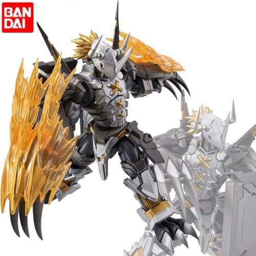 Bandai Digimon Adventure Black War Greymon FRS Figure-rise Assembly Collectable Anime Figures Model Toys Kids Birthday Gift 18CM