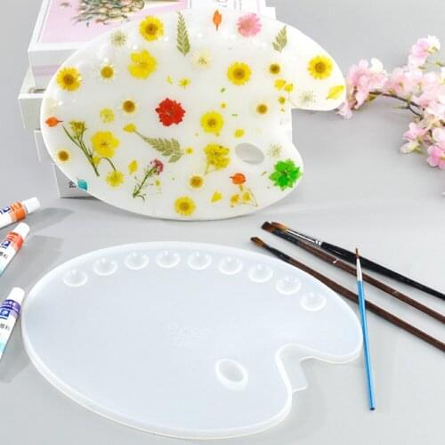 DIY Crystal Drop Color Palette Mold,Painting Board Art Palette Silicone Mold,Foundation Liquid Color Palette Mold JU0074