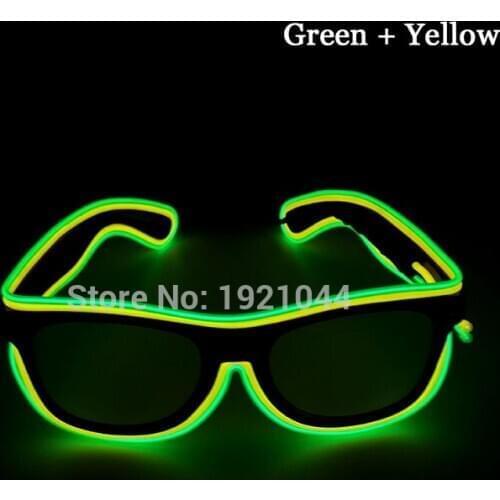 Hot Multicolor Flashing EL Wire Led Glasses Glow Party Decorative Glowing Colorful Toys Gifts For Dj Bright Light Holiday Gift