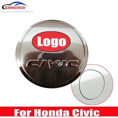 Car refit fuel tank cover For Honda Civic fuel filler flap gas lid cap Styling Auto Oil Fuel Tank Cover Cap