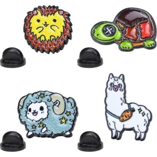 Personality Fashion Cartoon enamel animal crossing pins Cute Metal Pins Badge Denim Enamel Lapel Design Brooch Jewelry gift