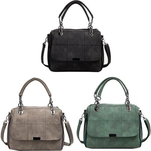 Matte Women Handbag Scrub Female Shoulder Bags Large Capacity Matcha Green PU Leather Lady Totes Boston Bag