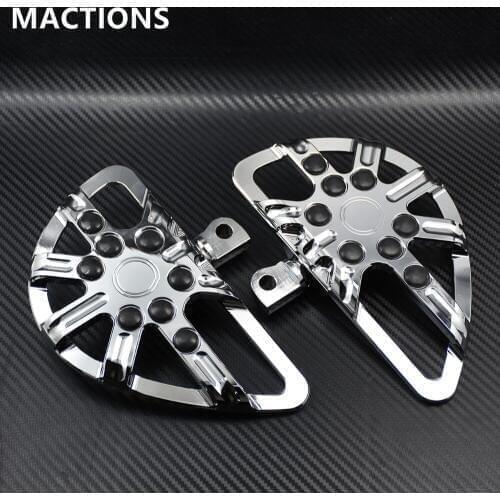 Motorcycle Pedal Passenger Floorboards Chrome Aluminum Fit For Harley Sportster 883 1200 Touring Dyna Softail Fatboy Electra