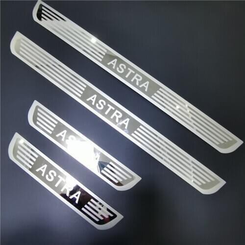 For Opel Vauxhall Astra G H J GTC 2010-2018 2019 2020 Door Sill Scuff Plate Trim Threshold Pedal Protect Car Styling Accessories