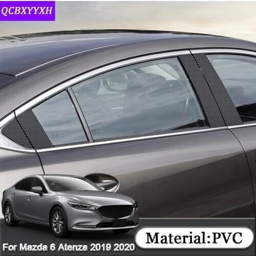 Fit For Mazda 6 Atenza 2019 2020 Car Styling Car Window Trim Sticker Middle Column Stickers External Decoration Car Accessories