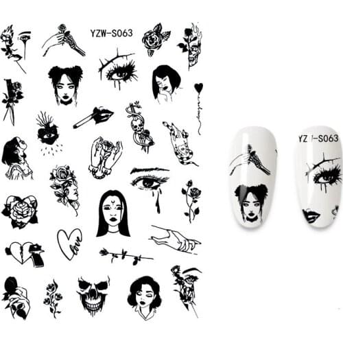 Sexy Woman Nail stickers Animal Tiger Panda Stickers for nails All for manicure Nail art Decor
